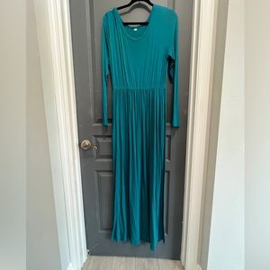 Teal Maxi Dress- GUC XL